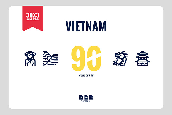 Vietnam 90 Icons in Icons - product preview 3