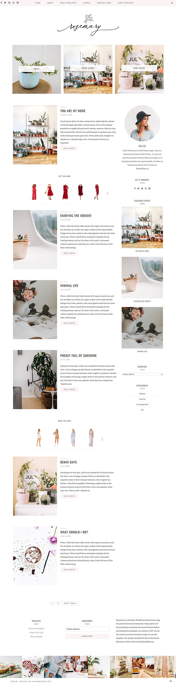Wordpress Theme - Rosemary in WordPress Themes - product preview 3