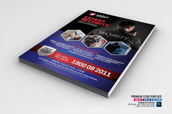Security Services Ads Flyer in Flyer Templates - product preview 2