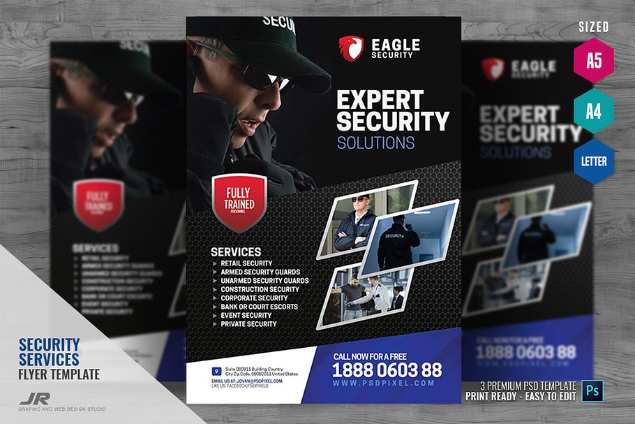 Security Service Flyer in Flyer Templates - product preview 8