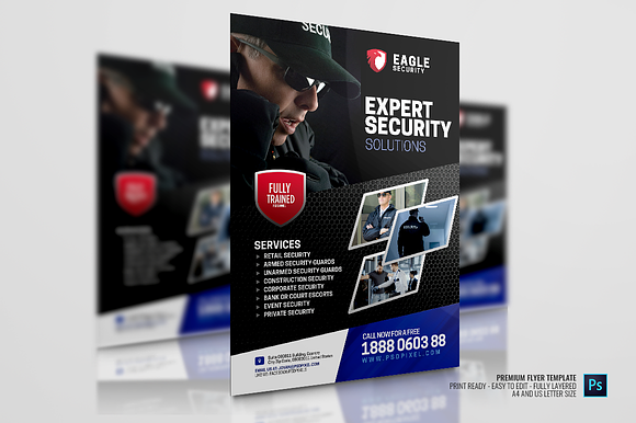 Security Service Flyer in Flyer Templates - product preview 2