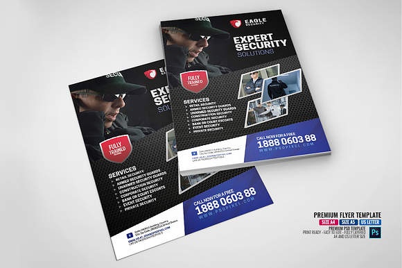 Security Service Flyer in Flyer Templates - product preview 3