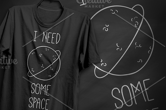 I need some space - T-Shirt Design in Illustrations - product preview 1