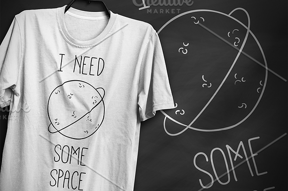 I need some space - T-Shirt Design in Illustrations - product preview 2