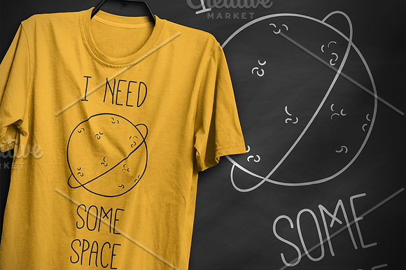 I need some space - T-Shirt Design in Illustrations - product preview 3