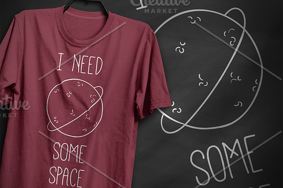 I need some space - T-Shirt Design in Illustrations - product preview 4