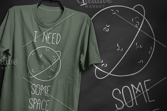 I need some space - T-Shirt Design in Illustrations - product preview 5