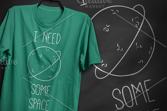 I need some space - T-Shirt Design in Illustrations - product preview 7