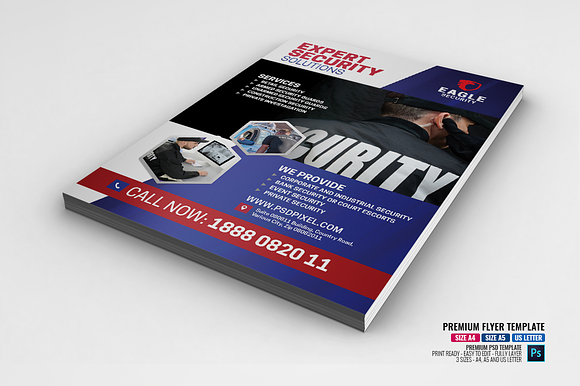 Security Services Promotional Flyer in Flyer Templates - product preview 1