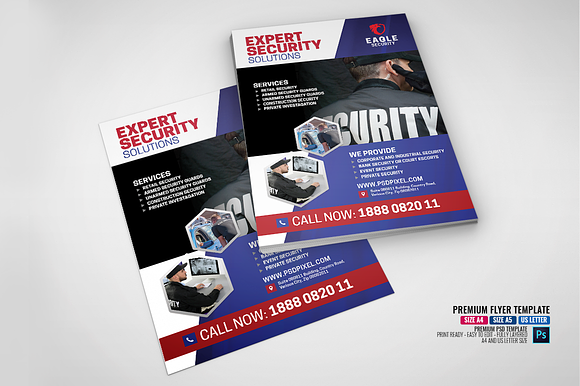 Security Services Promotional Flyer in Flyer Templates - product preview 2
