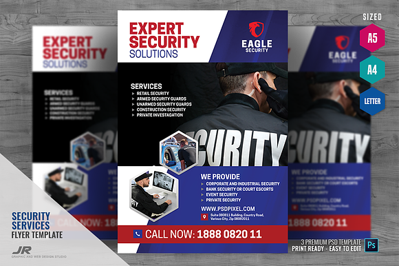 Security Services Promotional Flyer in Flyer Templates - product preview 4