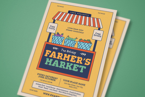 Farmer's Market Event Flyer in Flyer Templates - product preview 2