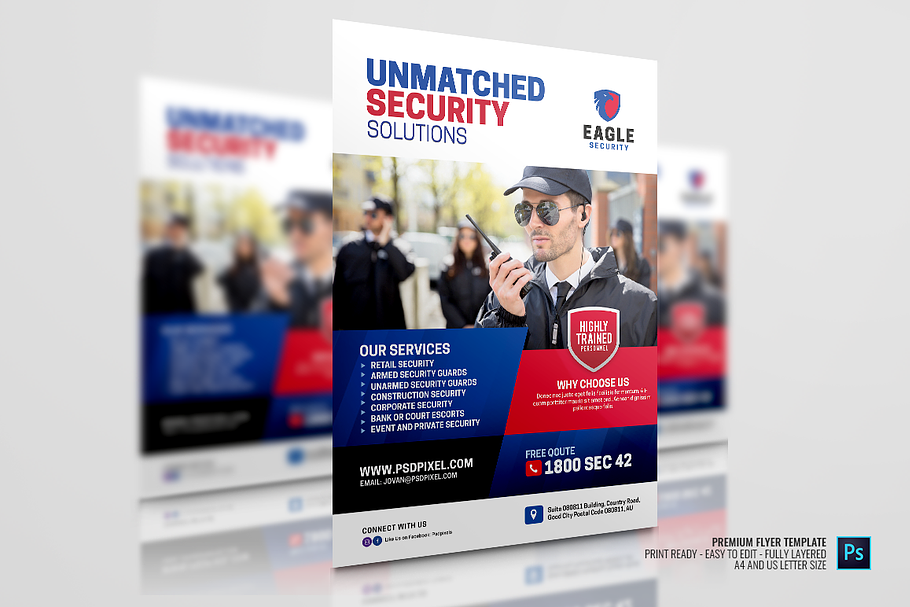 Security Company Flyer in Flyer Templates - product preview 8