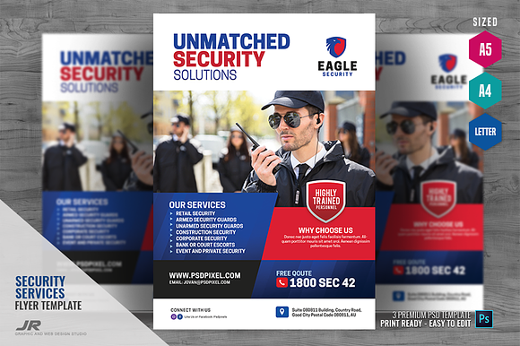 Security Company Flyer in Flyer Templates - product preview 4