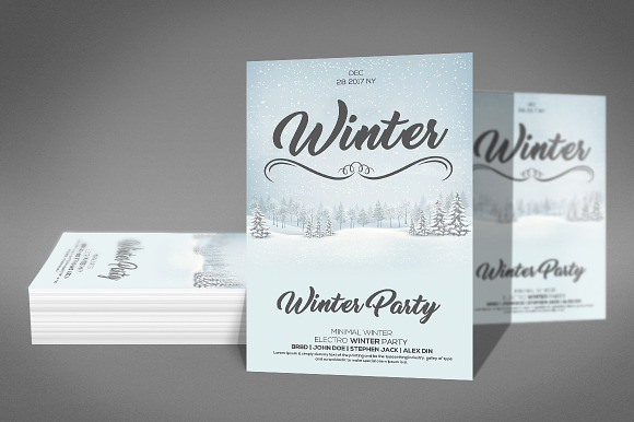 Winter Party in Flyer Templates - product preview 2