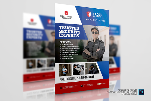 Security Experts Promotional Flyer in Flyer Templates - product preview 2