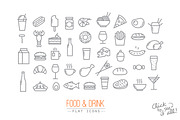 Flat Food Icons