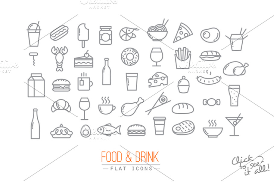 Flat Food Icons in Food Icons - product preview 8