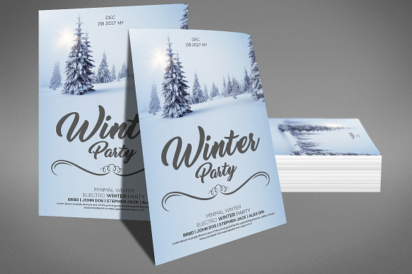 Winter Party Flyer Template in Flyer Templates - product preview 1