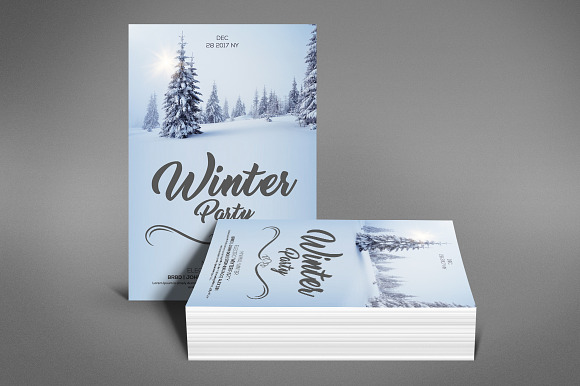 Winter Party Flyer Template in Flyer Templates - product preview 3