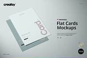 Flat Cards Mockup Set