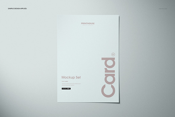 Flat Cards Mockup Set in Product Mockups - product preview 4