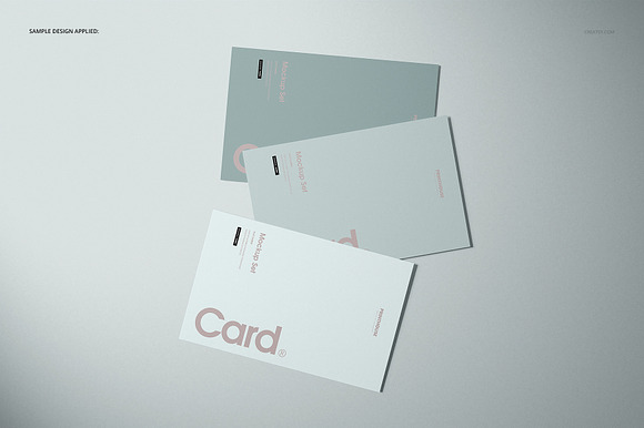 Flat Cards Mockup Set in Product Mockups - product preview 7
