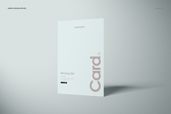 Flat Cards Mockup Set in Product Mockups - product preview 8