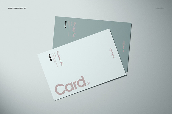 Flat Cards Mockup Set in Product Mockups - product preview 9