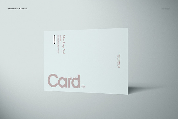 Flat Cards Mockup Set in Product Mockups - product preview 10
