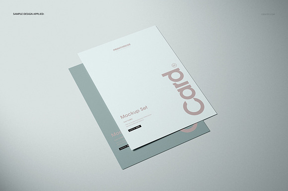 Flat Cards Mockup Set in Product Mockups - product preview 11