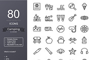 Camping Line Icons