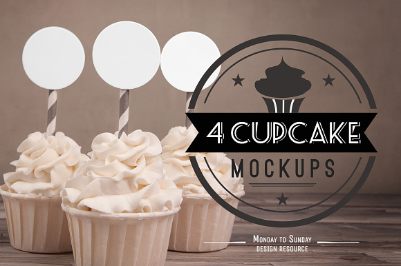 Cupcake Mock-ups: perfect for ETSY in Product Mockups - product preview 4