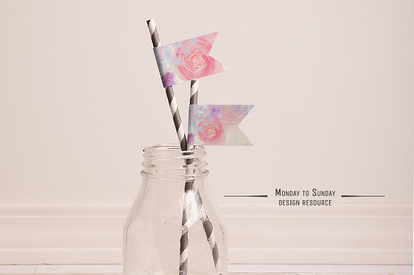 5 Party Straws with Flags! in Product Mockups - product preview 2