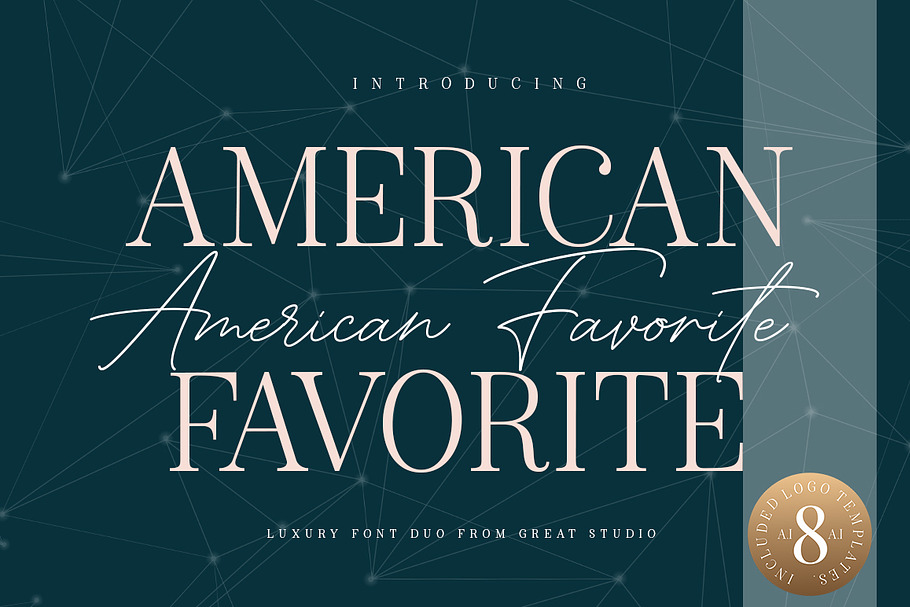 American Favorite - Luxury Font Duo in Display Fonts - product preview 8