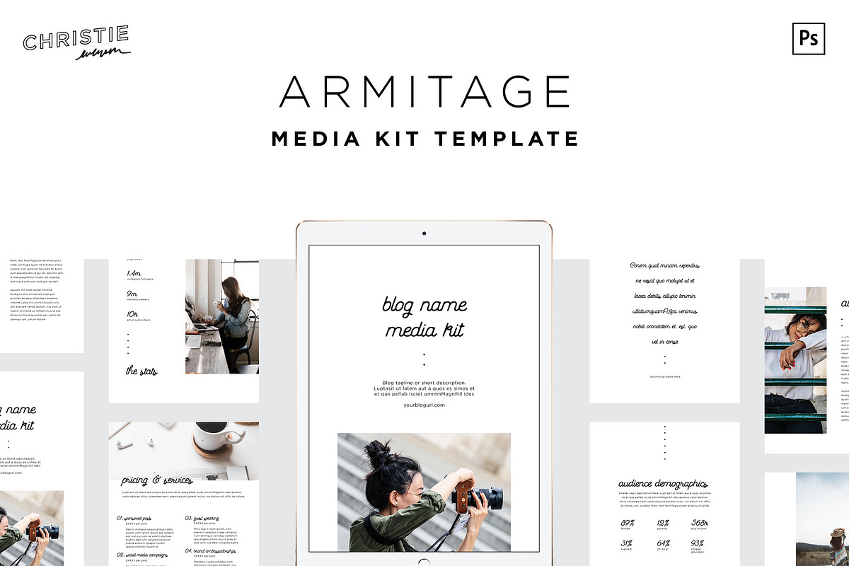 Armitage Media Kit Template (PSD) in Brochure Templates - product preview 8