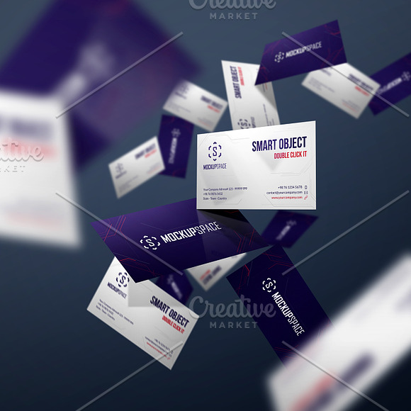 Business Cards - 5 Elegant Mockups in Print Mockups - product preview 4