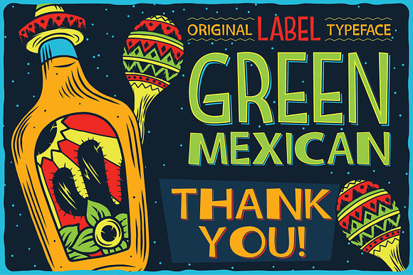 Green Mexican Typeface in Display Fonts - product preview 5