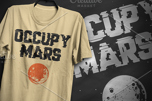 Occupy Mars - T-Shirt Design in Illustrations - product preview 4