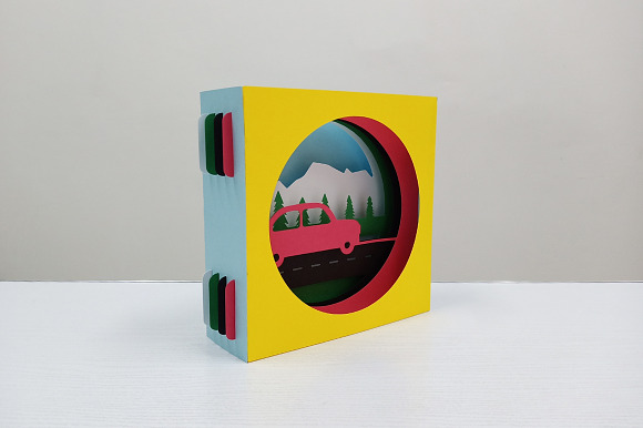 Car Tunnel Card - 3d papercraft in Templates - product preview 4