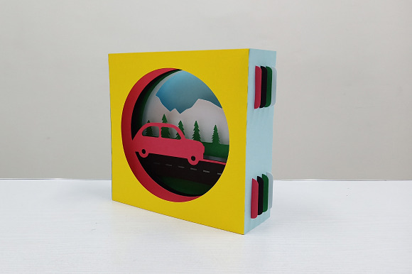 Car Tunnel Card - 3d papercraft in Templates - product preview 5