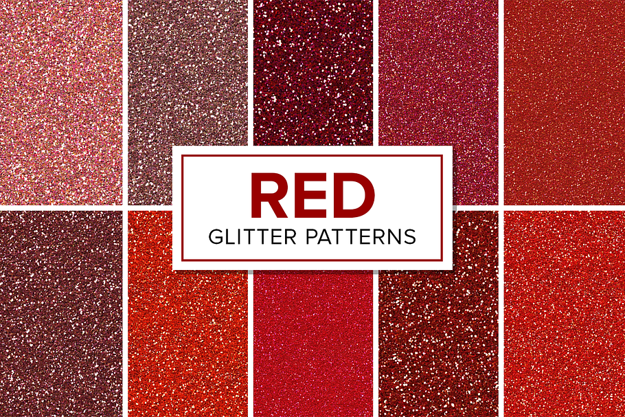 Red Glitter Patterns - Seamless