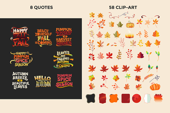Fall and Thanksgiving Bundle Cards in Illustrations - product preview 1
