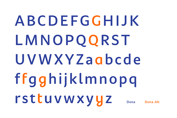 Dona: non-boring sans serif in Sans-Serif Fonts - product preview 12