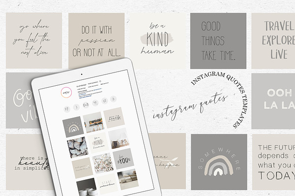 INSTAGRAM FEED QUOTES / GREY