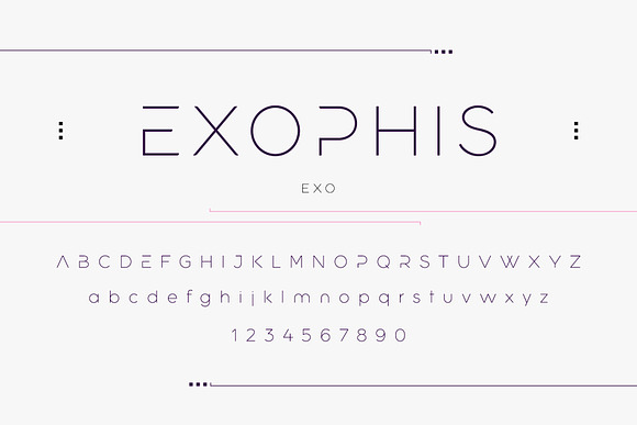 Exophis - Modern Sans Serif Font in Sans-Serif Fonts - product preview 2