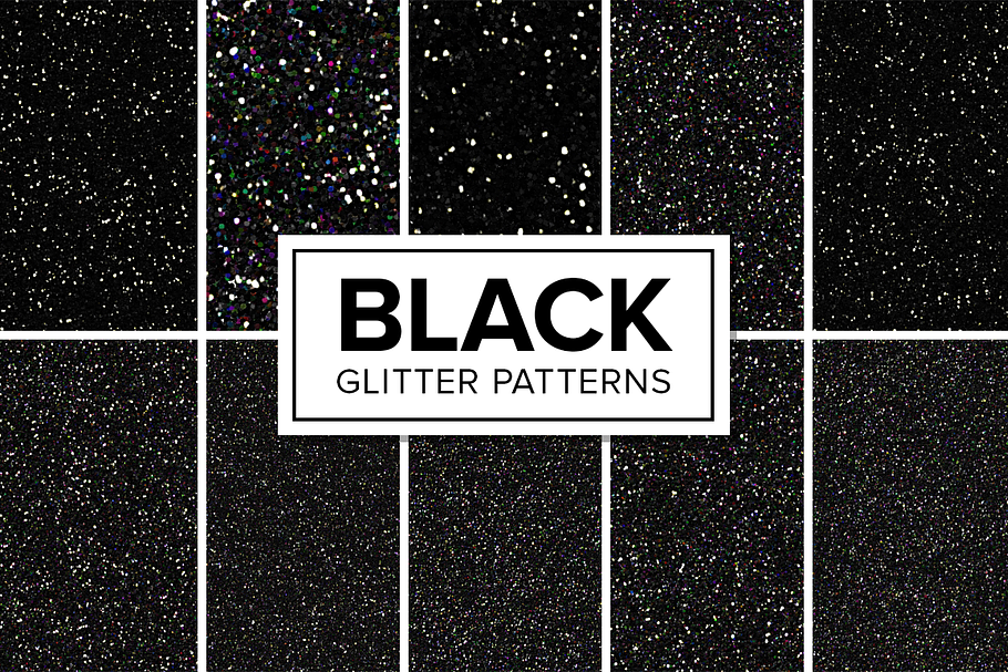 Black Glitter Patterns - Seamless