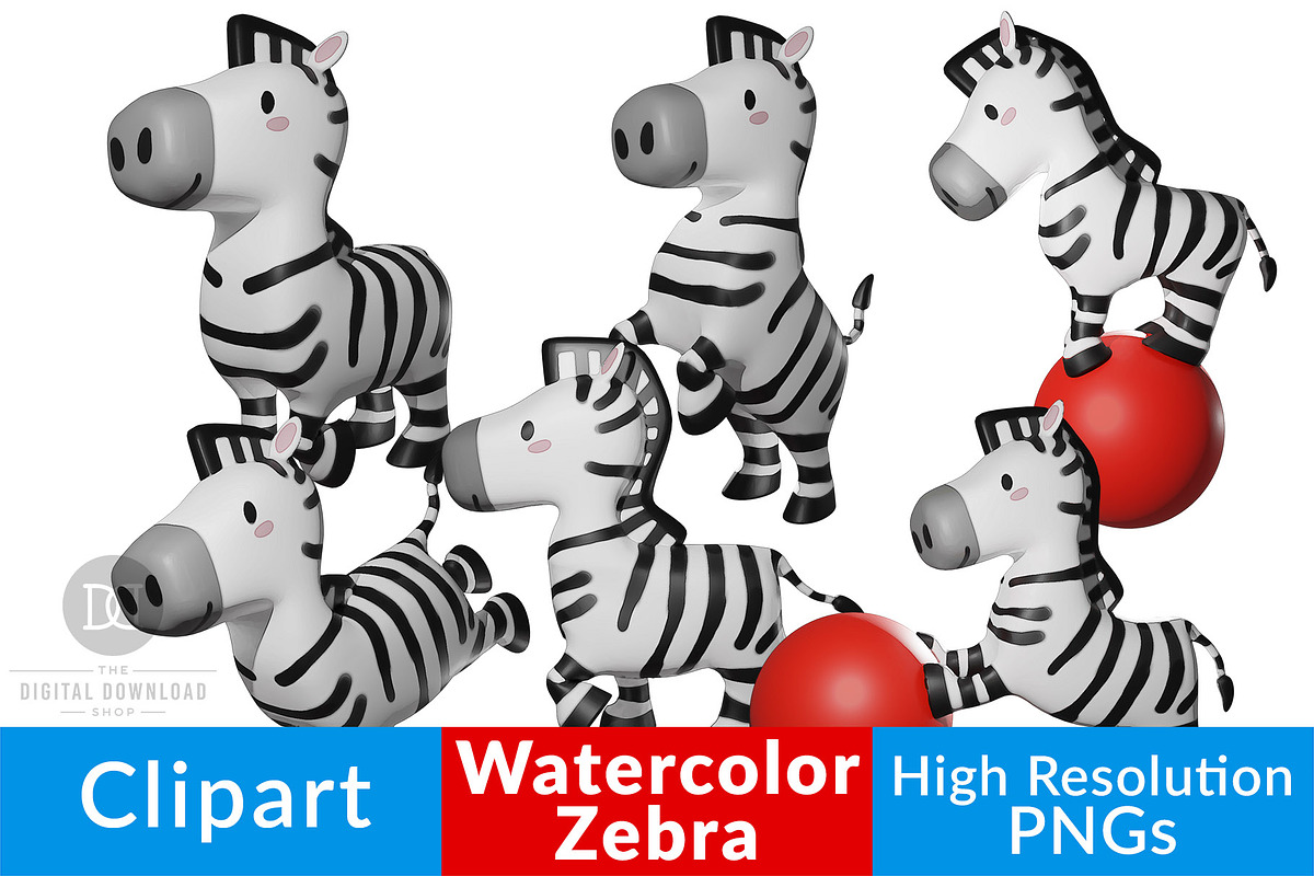 Zebra Clipart, African Animal Safari in Illustrations - product preview 8
