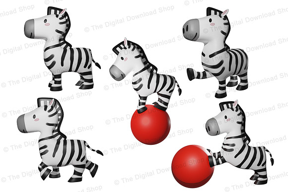 Zebra Clipart, African Animal Safari in Illustrations - product preview 2