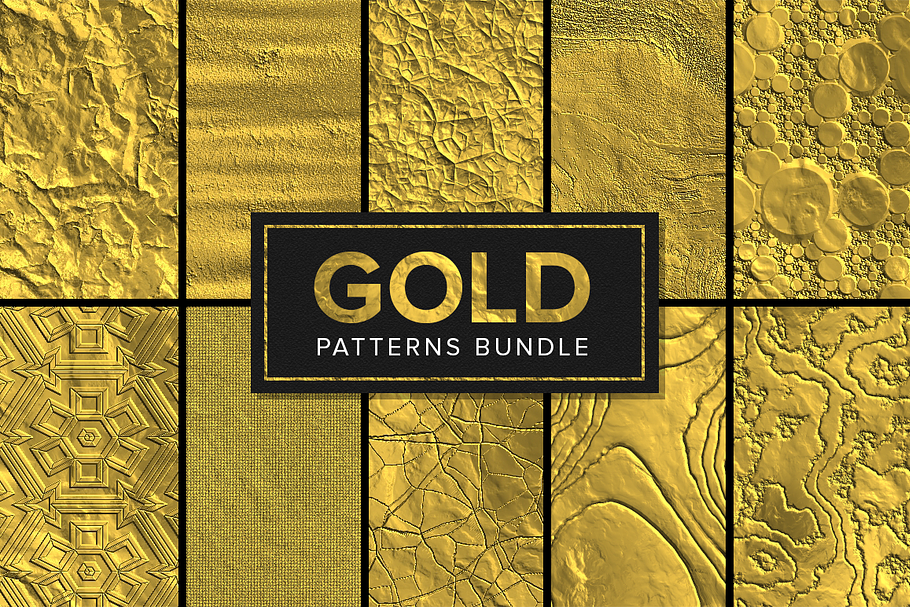 85 Gold Patterns Bundle in Textures - product preview 8